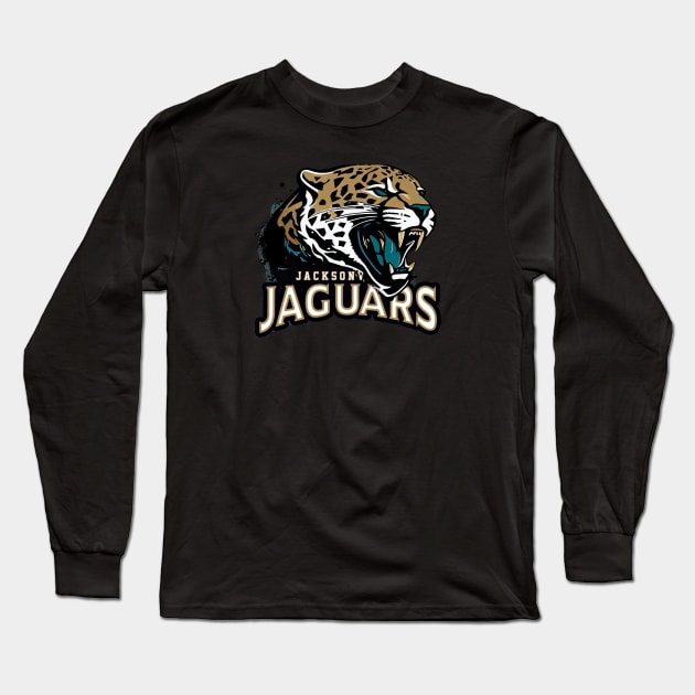 Jacksonville Jaguars Long Sleeve T-Shirt by Pixy Official